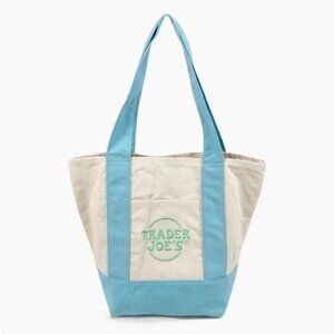 SUPER CUTE Trader Joe's Spring Limited Edition Mini Tote Bag - BLUE!